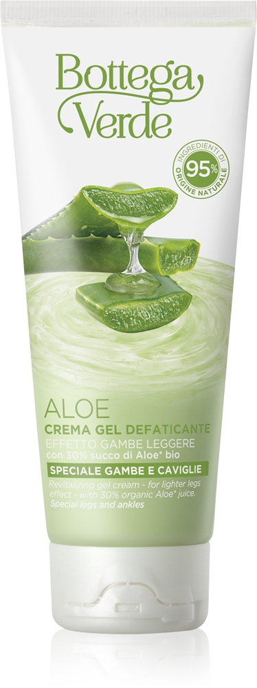 Bottega Verde Aloe Vera fuktgivande och lugnande gelkräm för trötta fötter 100 ml