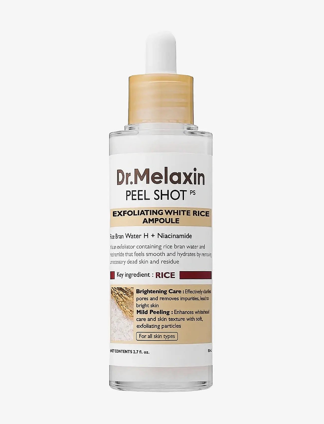 Dr.Melaxin Peel Shot Exfoliant White Rice Ampoule 80 ml