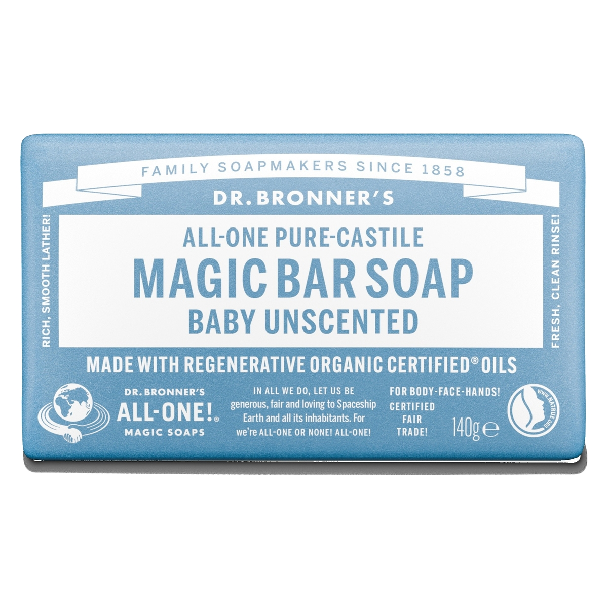 Dr.Bronner's Bar Soap Baby-Mild (unscented) 140 g
