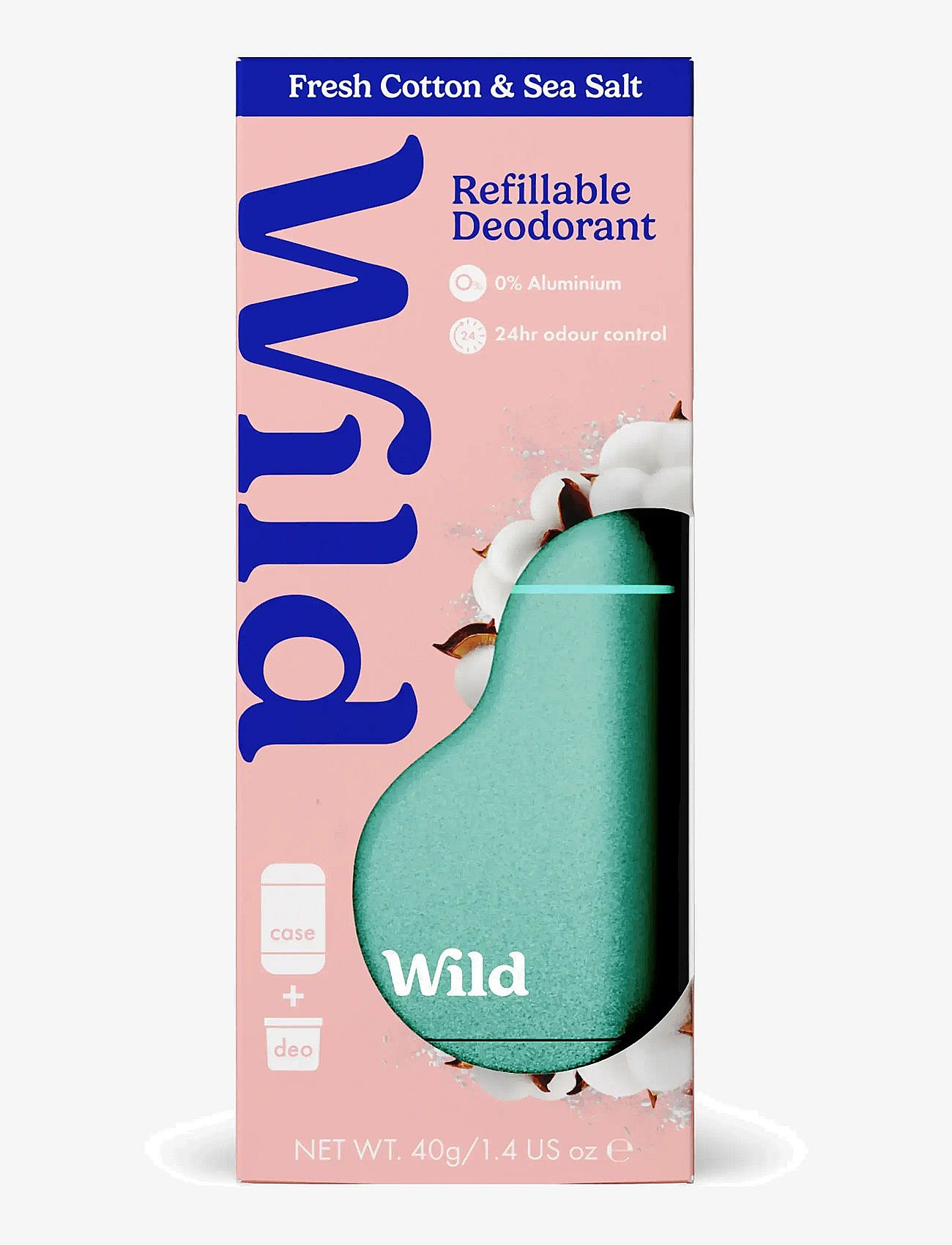 Wild Fresh Cotton & Sea Salt Aqua Case Deodorantstift Med väska 40 g