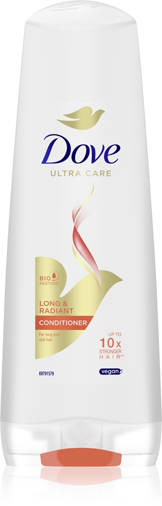 Dove Long & Radiant hoitoaine väsyneille ja kiillottomille hiuksille 350 ml