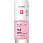 Eveline Cosmetics Nail Therapy Care & Colour kynsien hoitoaine 6in1 sävy Shimmer Pink 5 ml