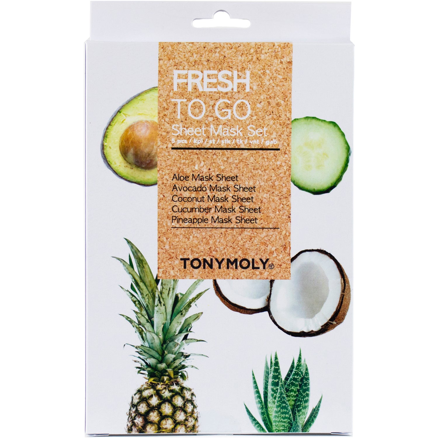 TonyMoly Fresh To Go Sheet Mask Set 5 st