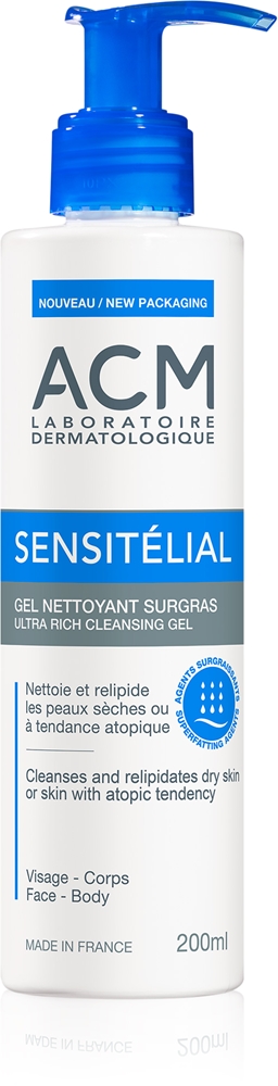 ACM Sensitélial Ultra Rich Cleansing Gel kosteuttava puhdistusgeeli kuivalle ja atooppiselle iholle 200 ml