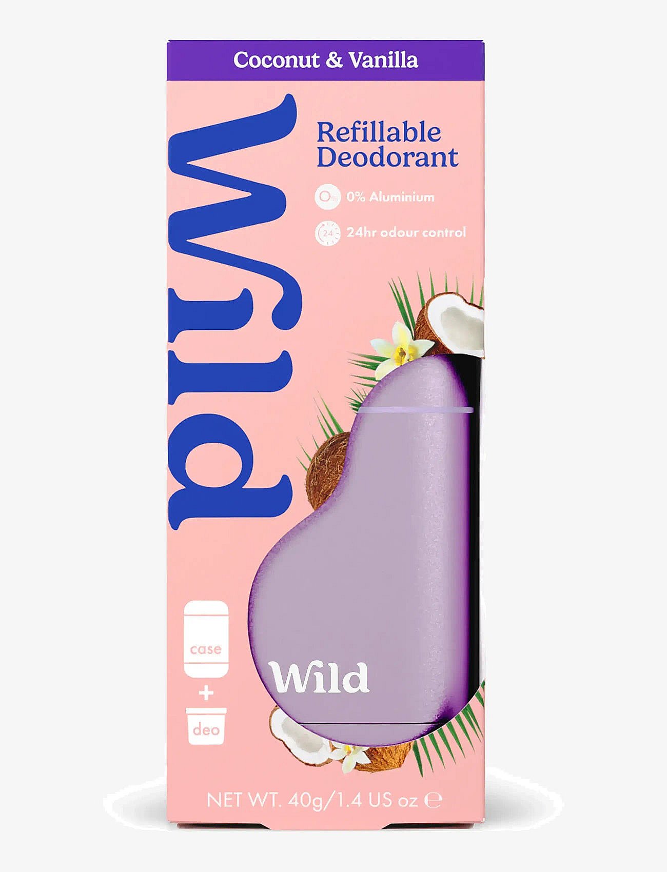 Wild Coconut & Vanilla Purple Case Deodorantstift Med väska 40 g