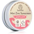 Suntribe Mini Zinc Sunscreen suojaava mineraalivoide kasvoille ja vartalolle SPF 50 Pretty Pink 15 g