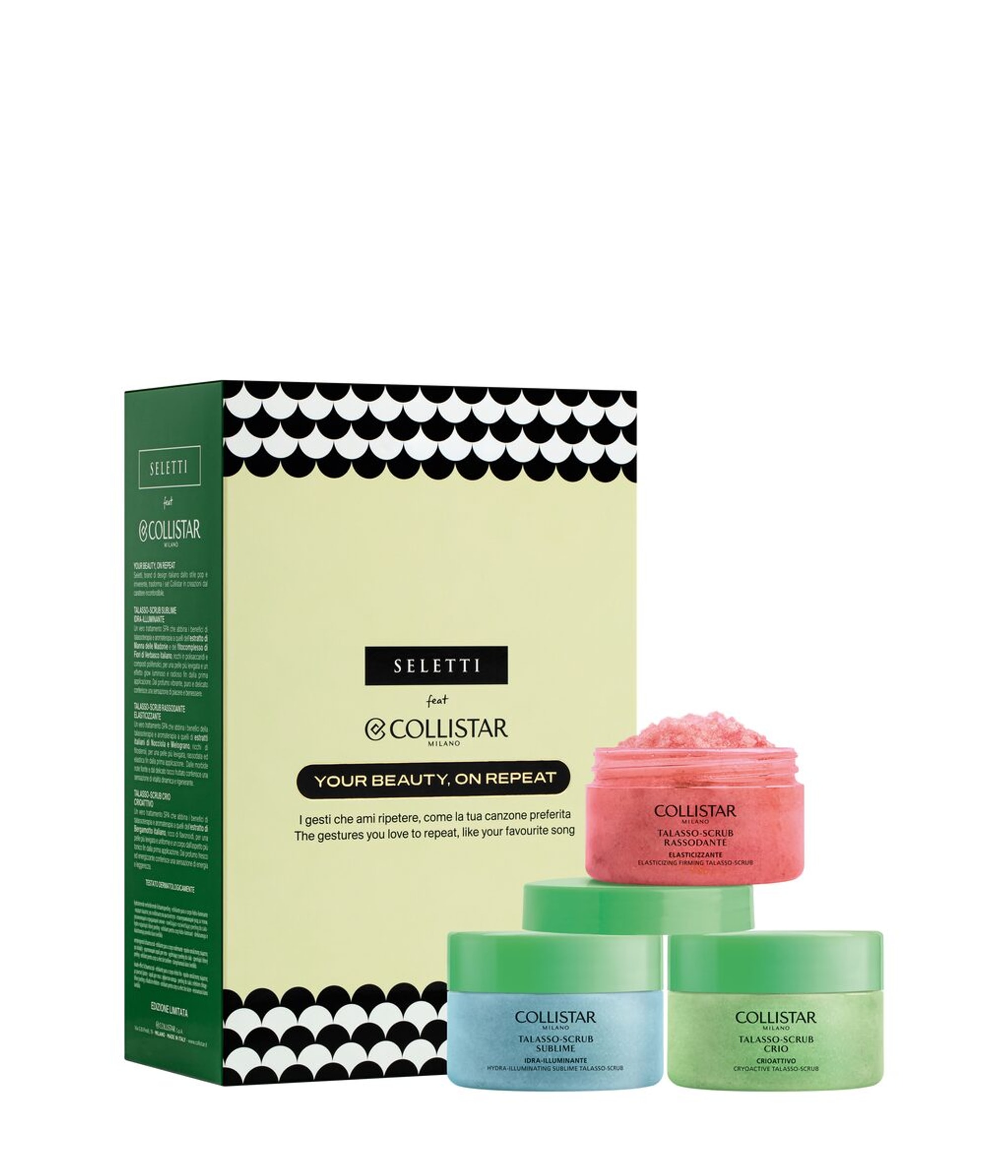 Collistar Giftset Talasso-Scrub Hydra-Illuminating Sublime Talasso-Scrub 150 g + Cryoactive Talasso-Scrub 150 g + Elasticizing Firming Talasso-Scrub 150 g Kroppsvårdsset