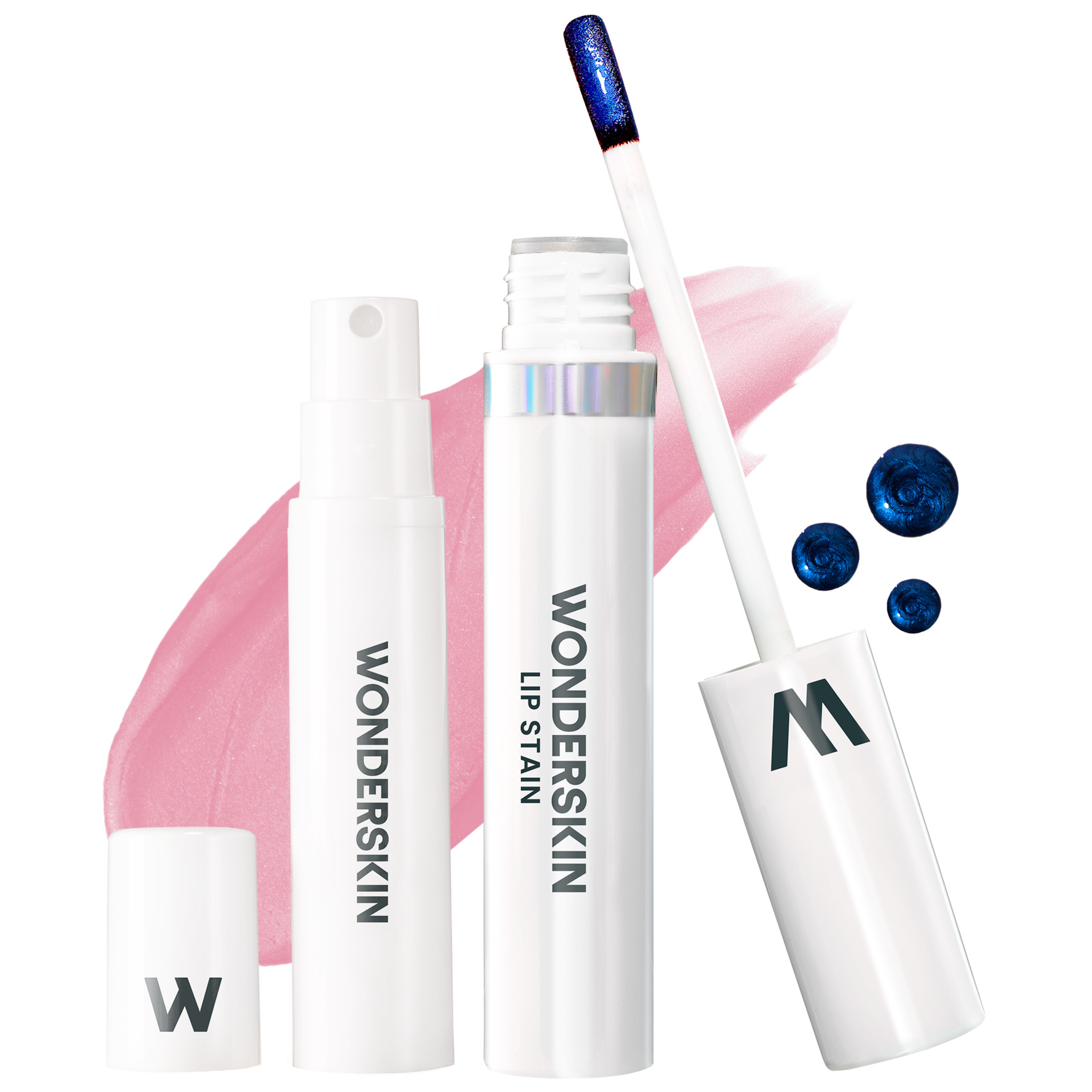 WONDERSKIN Wonder Blading Lip Stain Kit läppstift som man skalar bort + aktivator, Skugga Beautiful 4 ml
