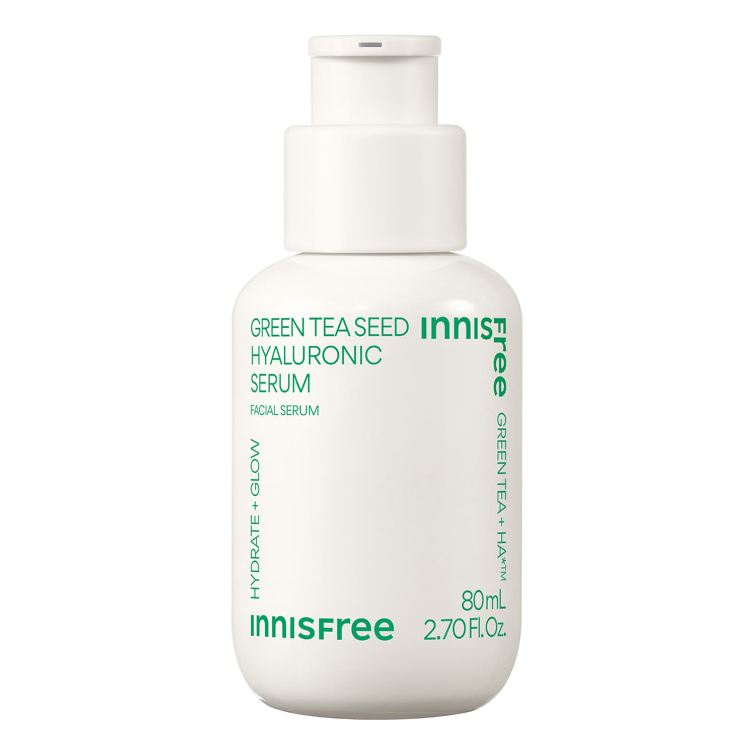 innisfree Green Tea Seed Hyaluronic Serum Lindrende ansigtsserum Til udstråling og fugtighed 80 ml