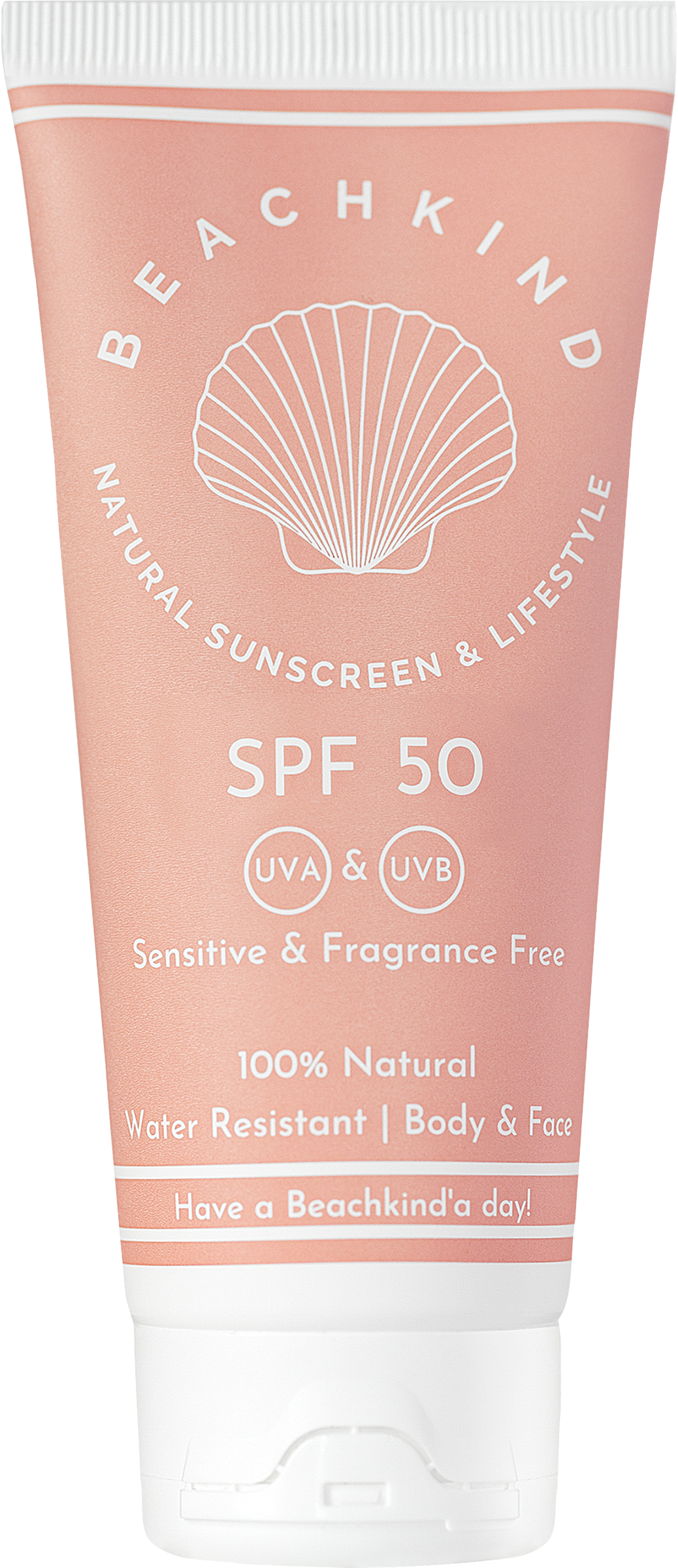 Beachkind Natural sunscreen sensitive fragrance free SPF50 50 ml