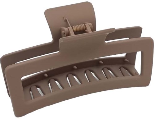 By Lyko Rectangular Rubber Claw XL Brown