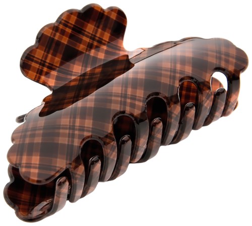 By Lyko Hair Claw Acrylic Quilted Brown