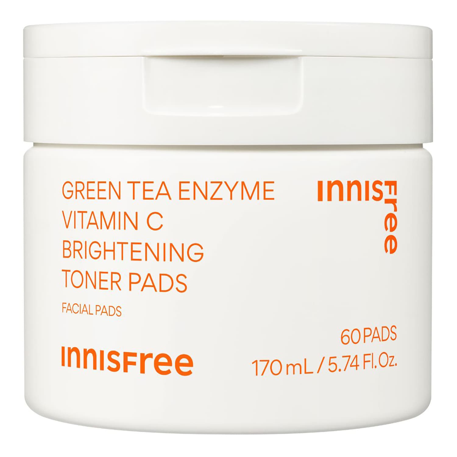 innisfree Green Tea Vitamin C Brightening Toner Pads tonende rondeller Til udstråling og fugtighed 60 stk.