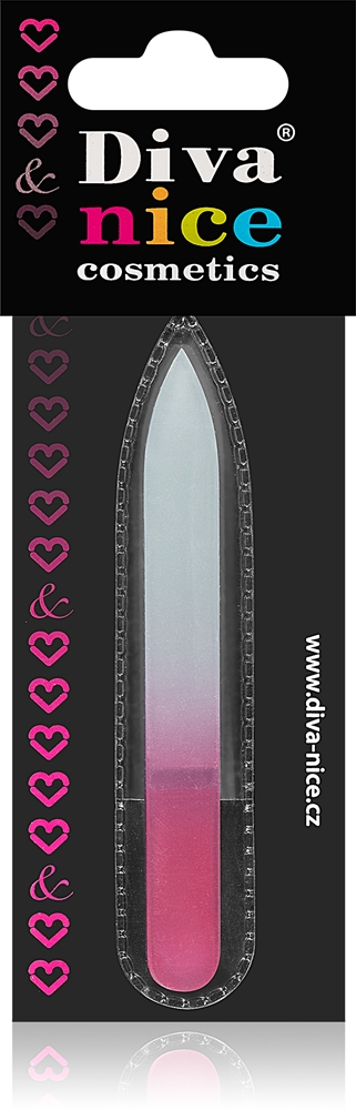 Diva & Nice Cosmetics Accessories lasinen kynsiviila pieni Pink 1 kpl