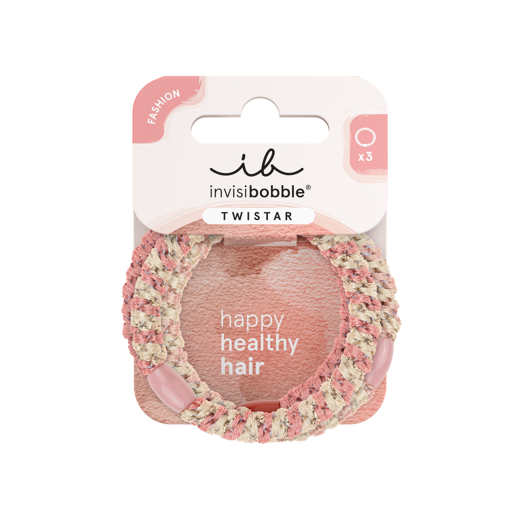 Invisibobble TWISTAR Blush Braids 3 st