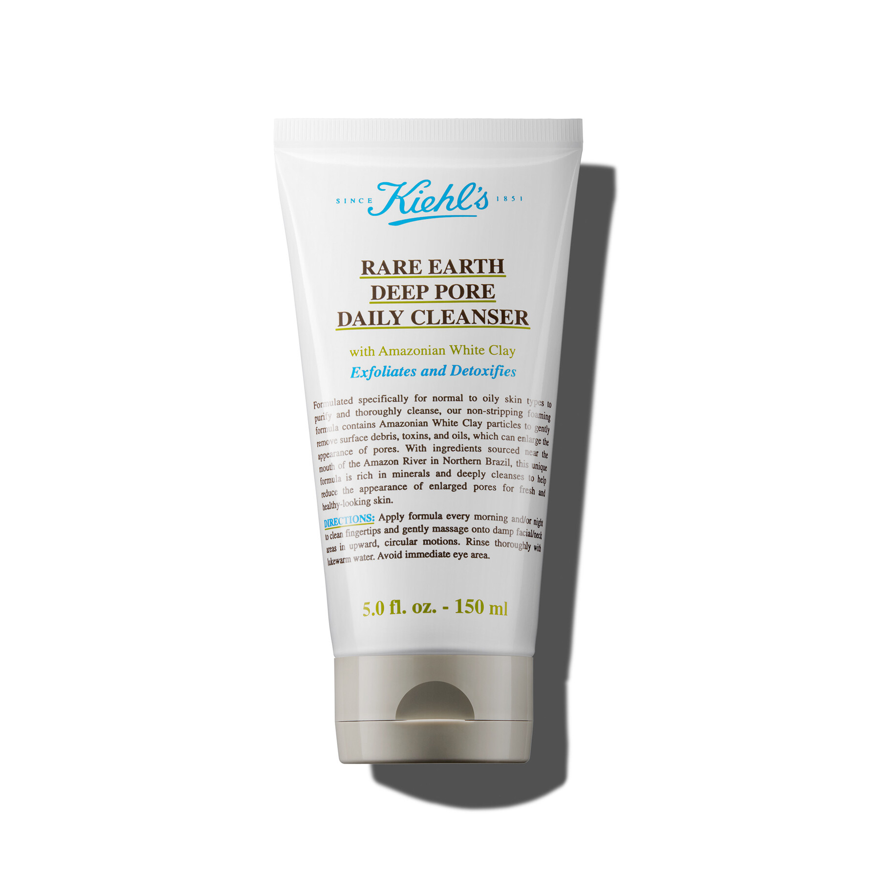 Kiehl's Rare Earth Deep Pore Daily Cleanser Avgiftande rengöringskräm för por-åtdragning 150 ml