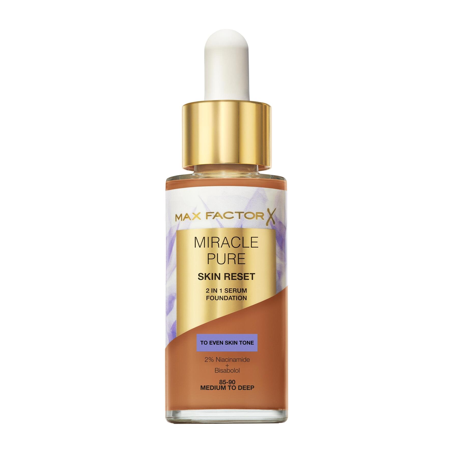 Max Factor Miracle Pure Skin Reset 2 In 1 Foundation 85-90 Medium To Deep 30 ml