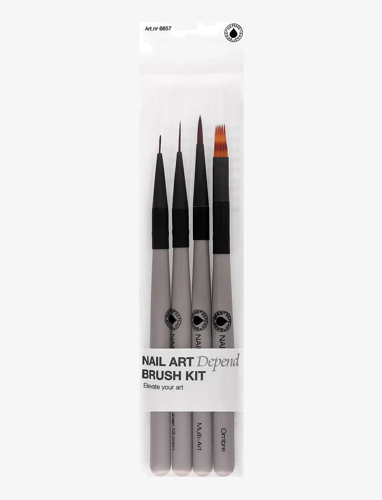 Nail Art Brush Kit, 4-Pack