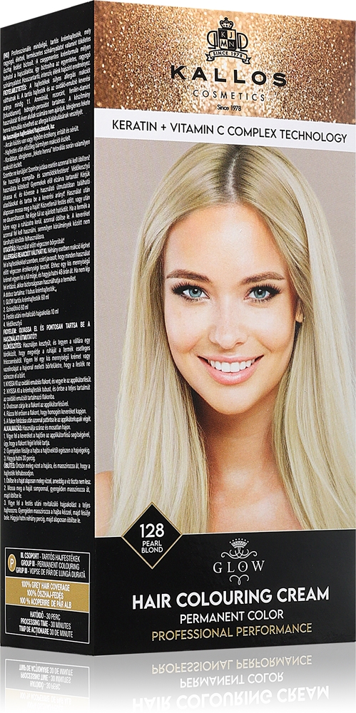 Kallos Glow Lasting Cream Colour Permanent-Haarfarbe Farbton Beige Blond 60 ml