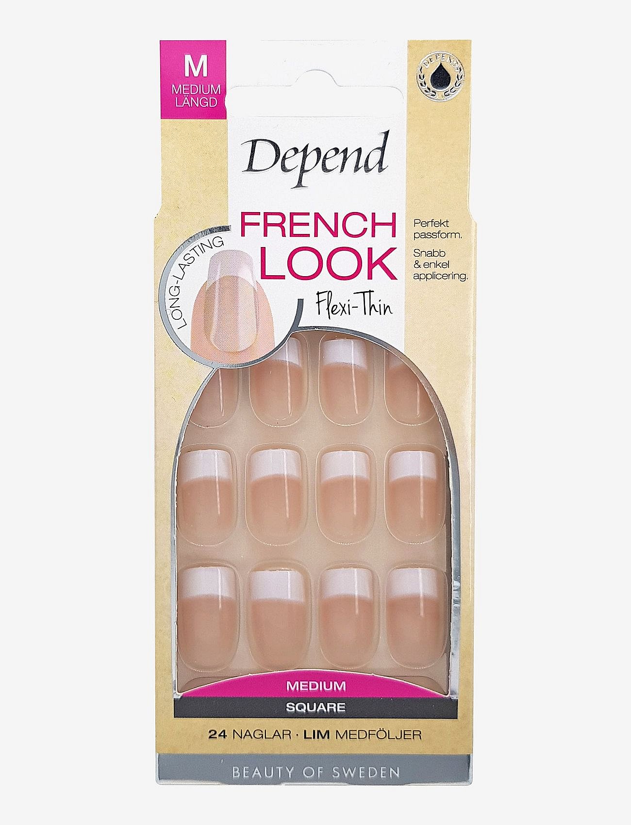 Depend French Look Beige Medium Square 24pcs
