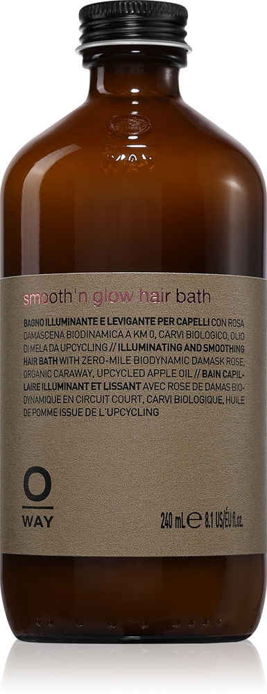 Oway Smooth'n glow Hiar Bath Shampoo for skinnende og blødt hår 240 ml
