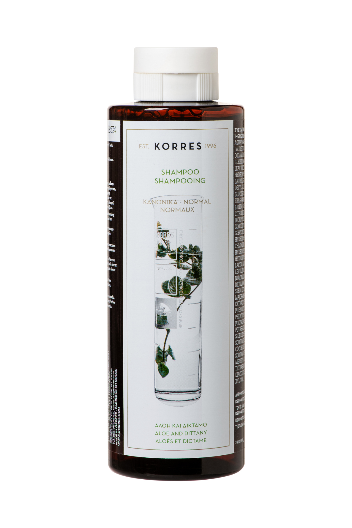 Korres Aloe & Dittany shampoo normaaleille hiuksille 250 ml